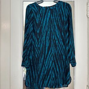 Fab'rik Teal and Black work appropriate mini dress!